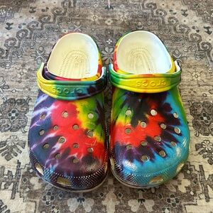 Tie dye crocs